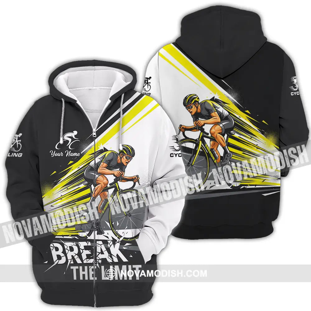 Unisex Shirt - Custom Cycling Break The Limit 3D Shirt - Zipper Hoodie / S - T-shirt