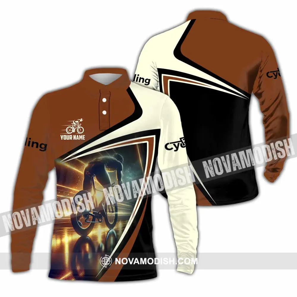 Unisex Shirt - Custom Cycling Shirt Long Sleeve Polo / S T-shirt