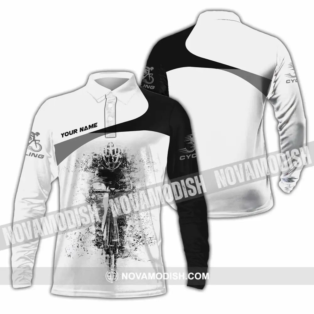 Unisex Shirt - Custom Cycling Shirt Long Sleeve Polo / S T-shirt