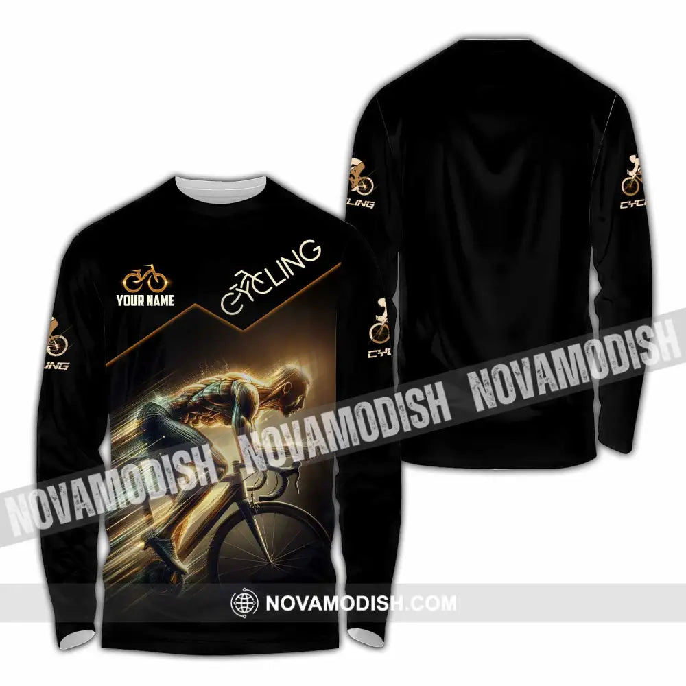 Unisex Shirt - Custom Cycling Shirt Long Sleeve Shirt / S T-shirt