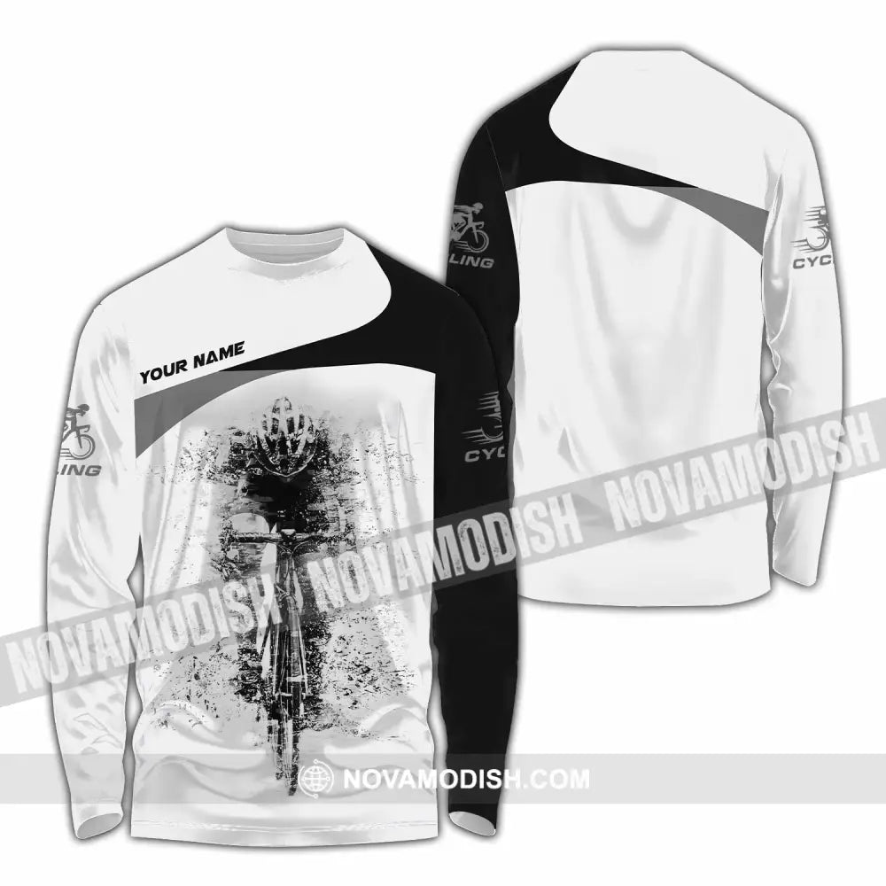 Unisex Shirt - Custom Cycling Shirt Long Sleeve Shirt / S T-shirt