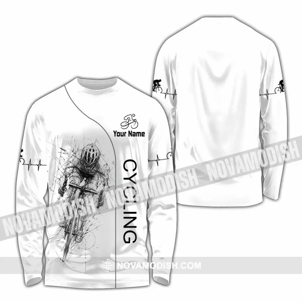 Unisex Shirt - Custom Cycling Shirt - Long Sleeve Shirt / S - T-shirt