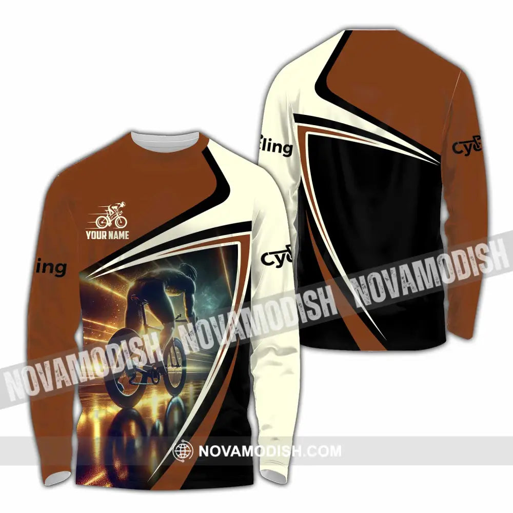 Unisex Shirt - Custom Cycling Shirt Long Sleeve Shirt / S T-shirt