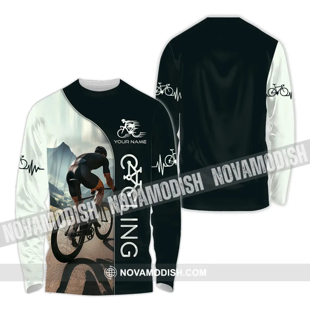 Unisex Shirt - Custom Cycling Lover Shirt Long Sleeve Shirt / S T-shirt