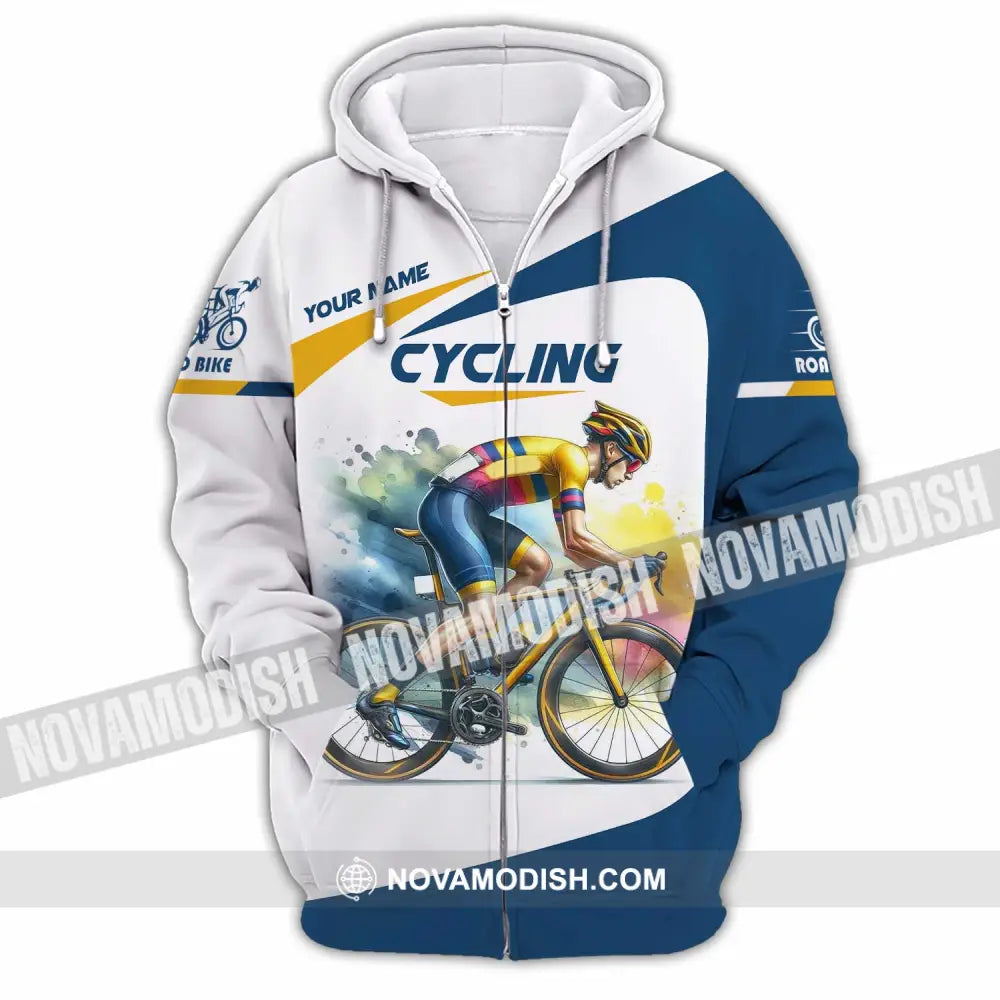 Unisex Shirt - Custom Cycling Lover Shirt Zipper Hoodie / S T-shirt