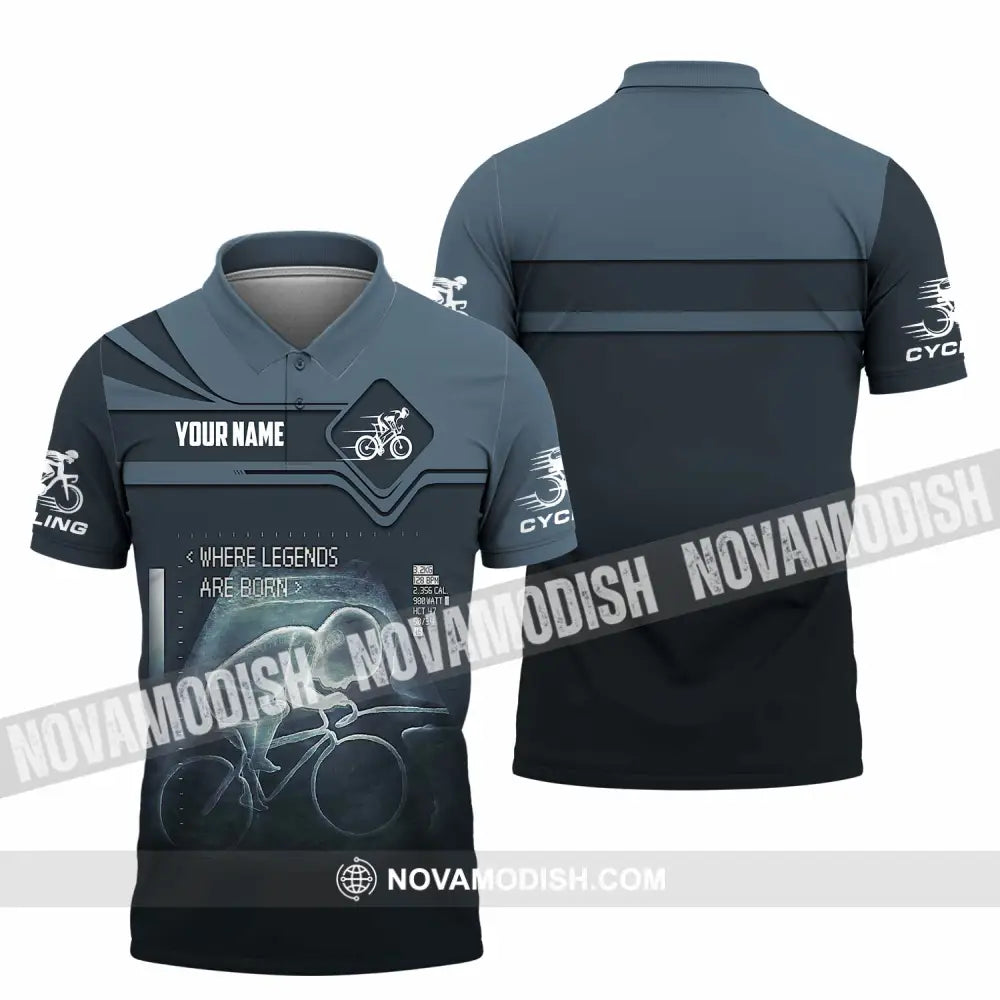 Unisex Shirt - Custom Cycling Where Legends Are Born Shirt Polo Shirt / S T-shirt