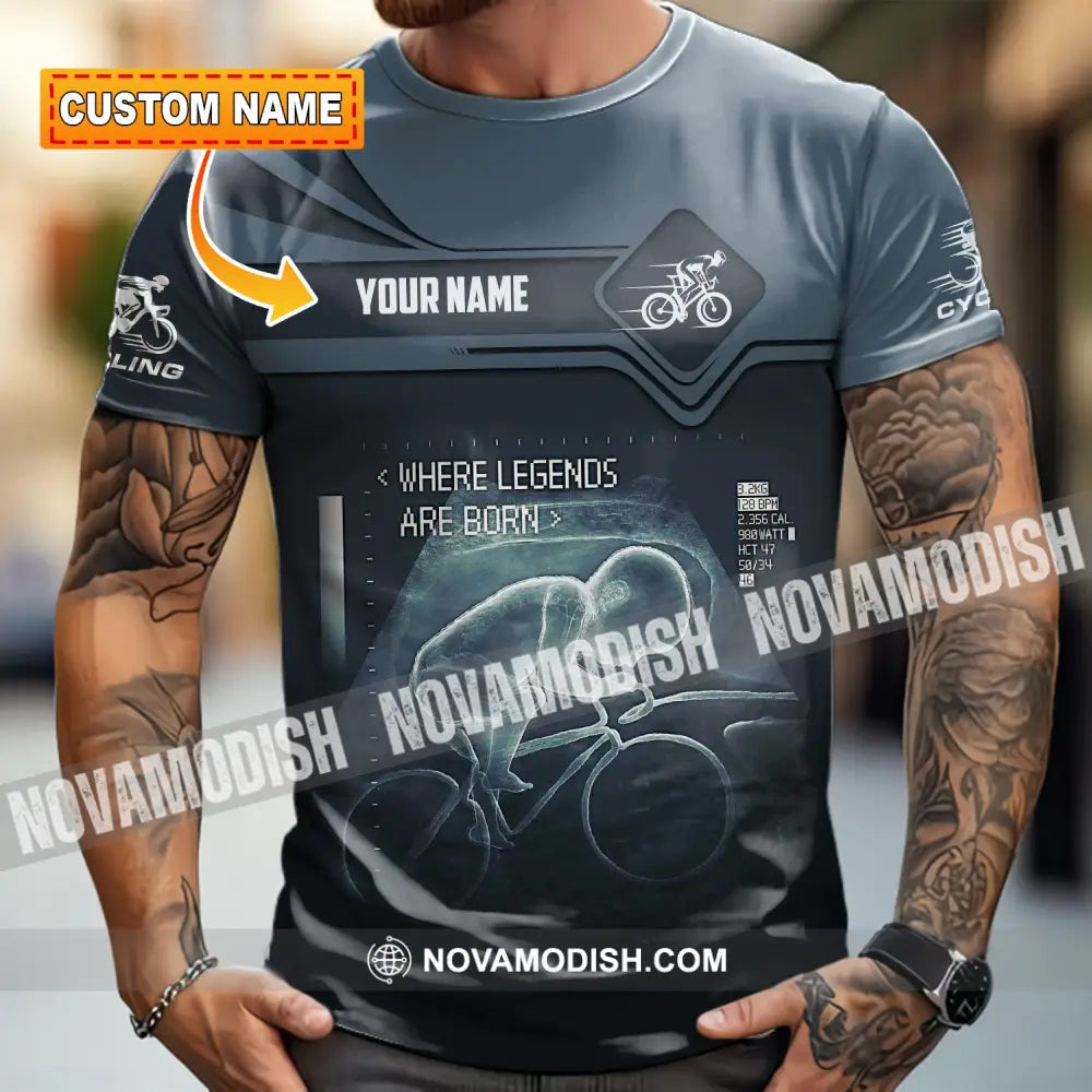 Unisex Shirt - Custom Cycling Where Legends Are Born Shirt T-shirt