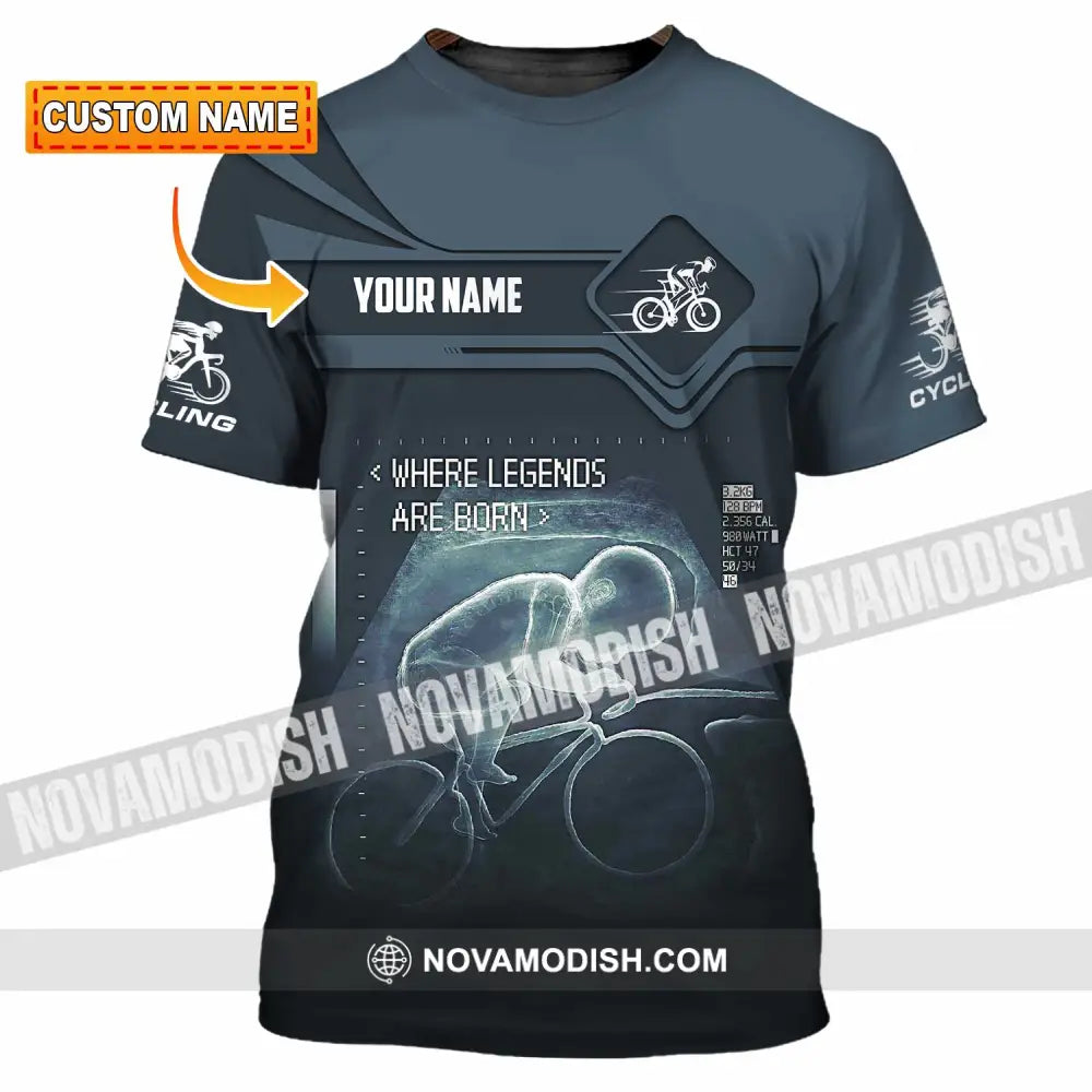 Unisex Shirt - Custom Cycling Where Legends Are Born Shirt T-shirt