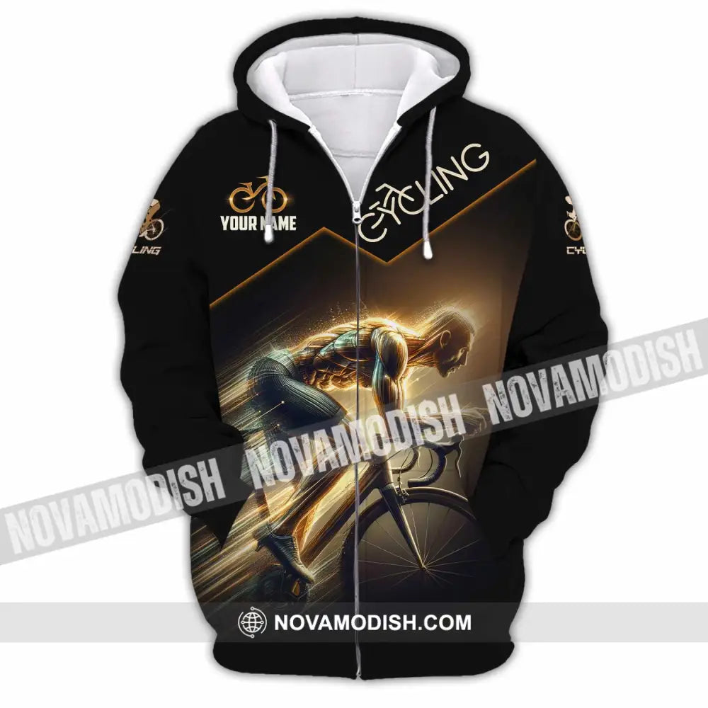 Unisex Shirt - Custom Cycling Shirt Zipper Hoodie / S T-shirt