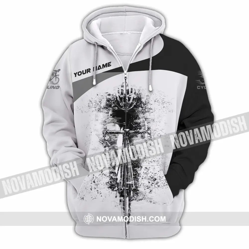 Unisex Shirt - Custom Cycling Shirt Zipper Hoodie / S T-shirt