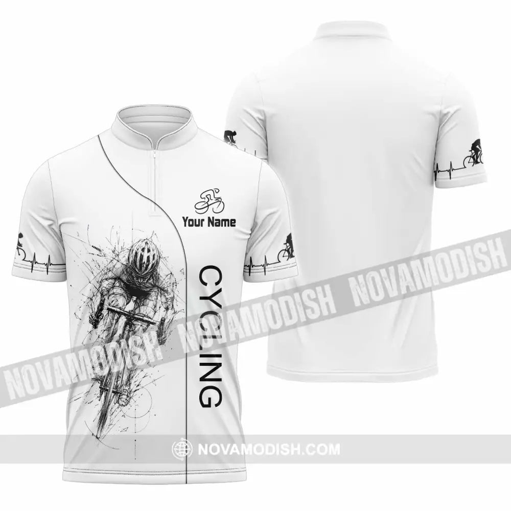 Unisex Shirt - Custom Cycling Shirt - Zipper Polo Shirt / S - T-shirt