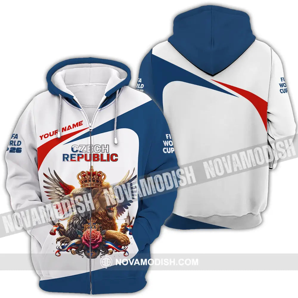 Unisex Shirt - Custom Czech Republic 3D Shirt - Zipper Hoodie / S - T-shirt
