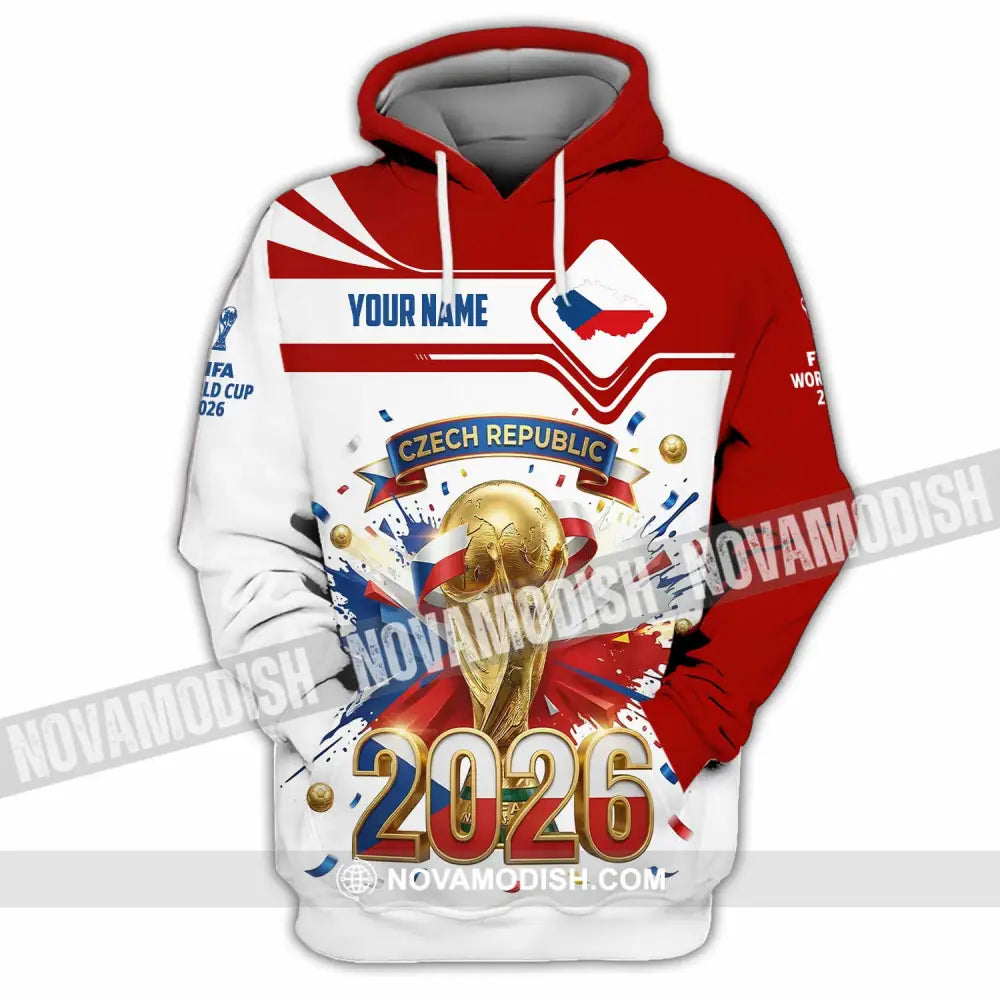 Unisex Shirt - Custom Czech Republic World Cup 2026 3D Shirt - Hoodie / S - T-shirt