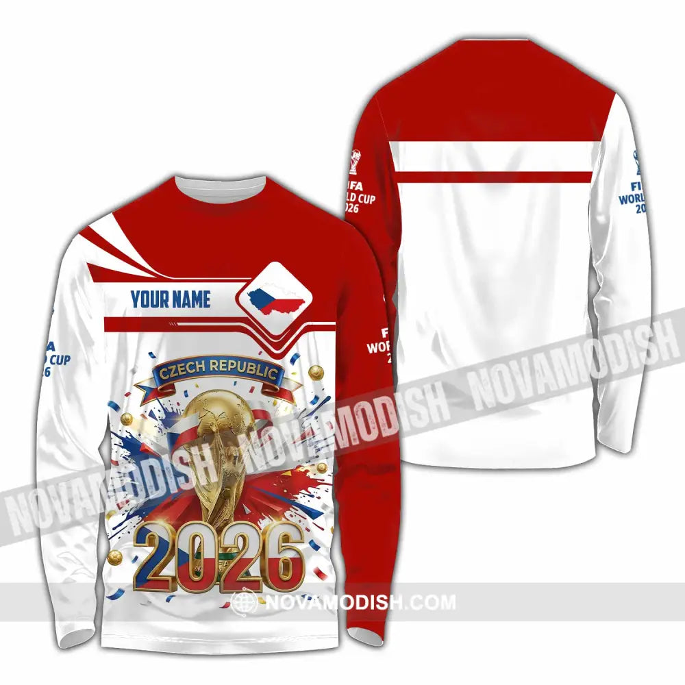 Unisex Shirt - Custom Czech Republic World Cup 2026 3D Shirt - Long Sleeve Shirt / S - T-shirt