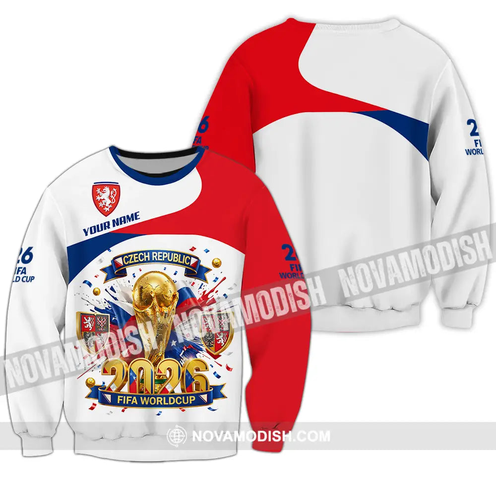 Unisex Shirt - Custom Czech Republic World Cup 2026 3D Shirt - Long Sleeve / S - T-shirt