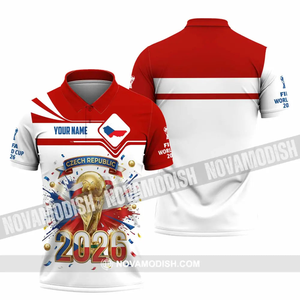 Unisex Shirt - Custom Czech Republic World Cup 2026 3D Shirt - Polo Shirt / S - T-shirt