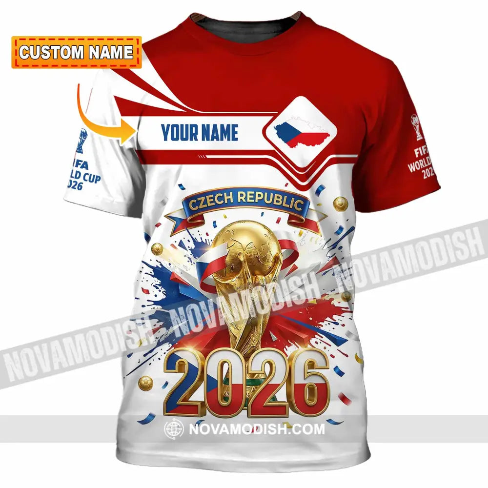 Unisex Shirt - Custom Czech Republic World Cup 2026 3D Shirt - T-shirt