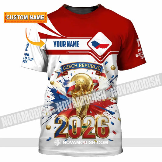 Unisex Shirt - Custom Czech Republic World Cup 2026 3D Shirt - T-shirt
