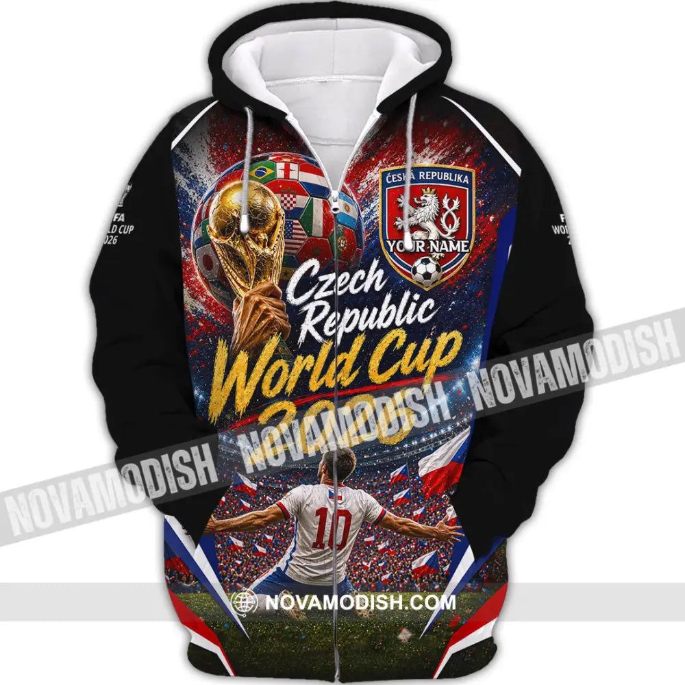 Unisex Shirt - Custom Czech Republic World Cup 2026 Shirt - Zipper Hoodie / S - T-shirt