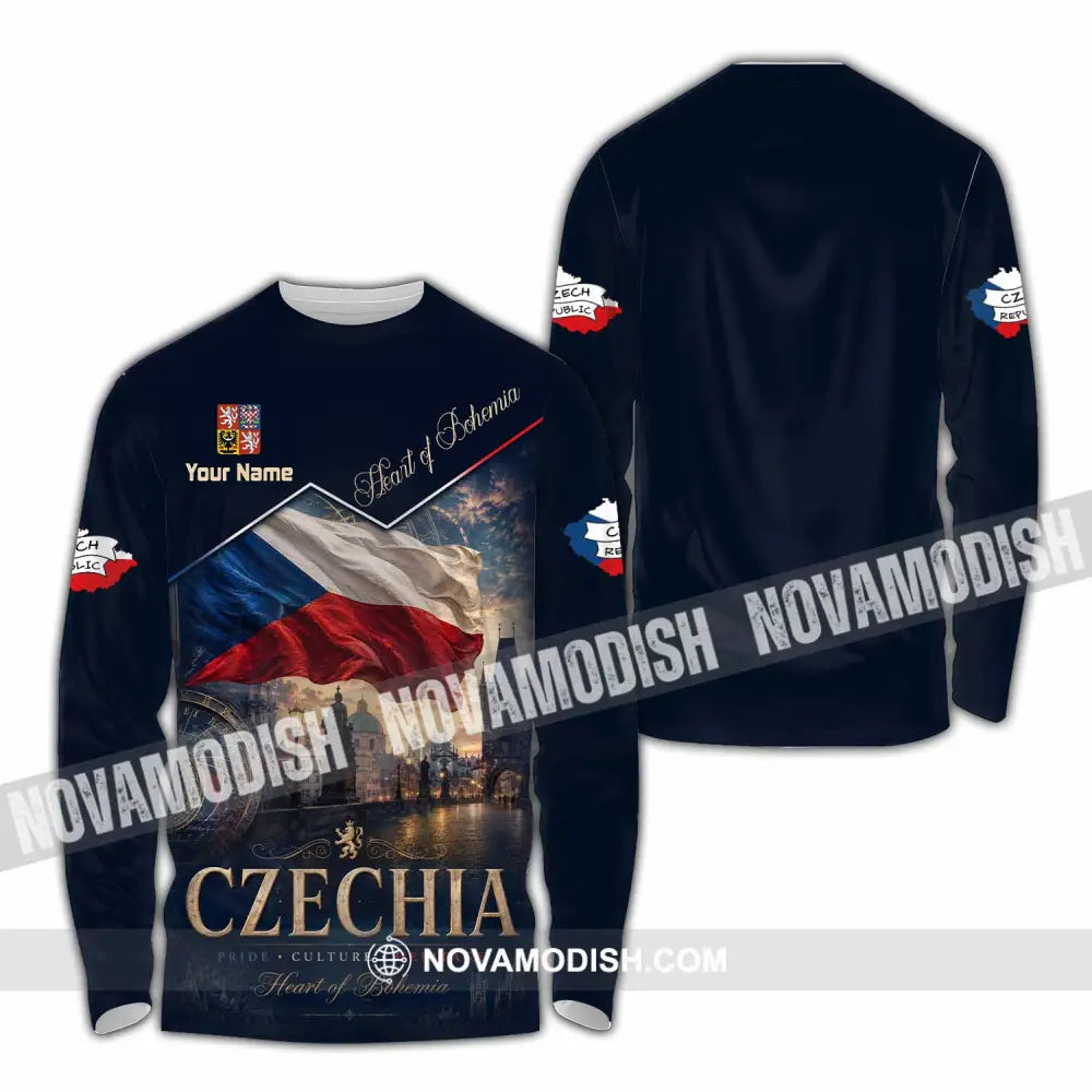 Unisex Shirt - Custom Czechia Shirt - Long Sleeve Shirt / S - T-shirt