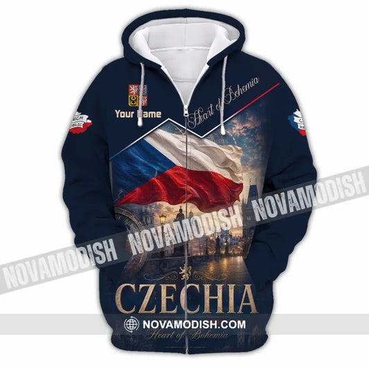 Unisex Shirt - Custom Czechia Shirt - Zipper Hoodie / S - T-shirt
