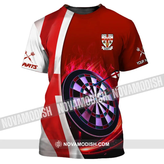 Unisex Shirt Custom Dart England Polo Darts Hoodie Team T-Shirt Gift For Players / S