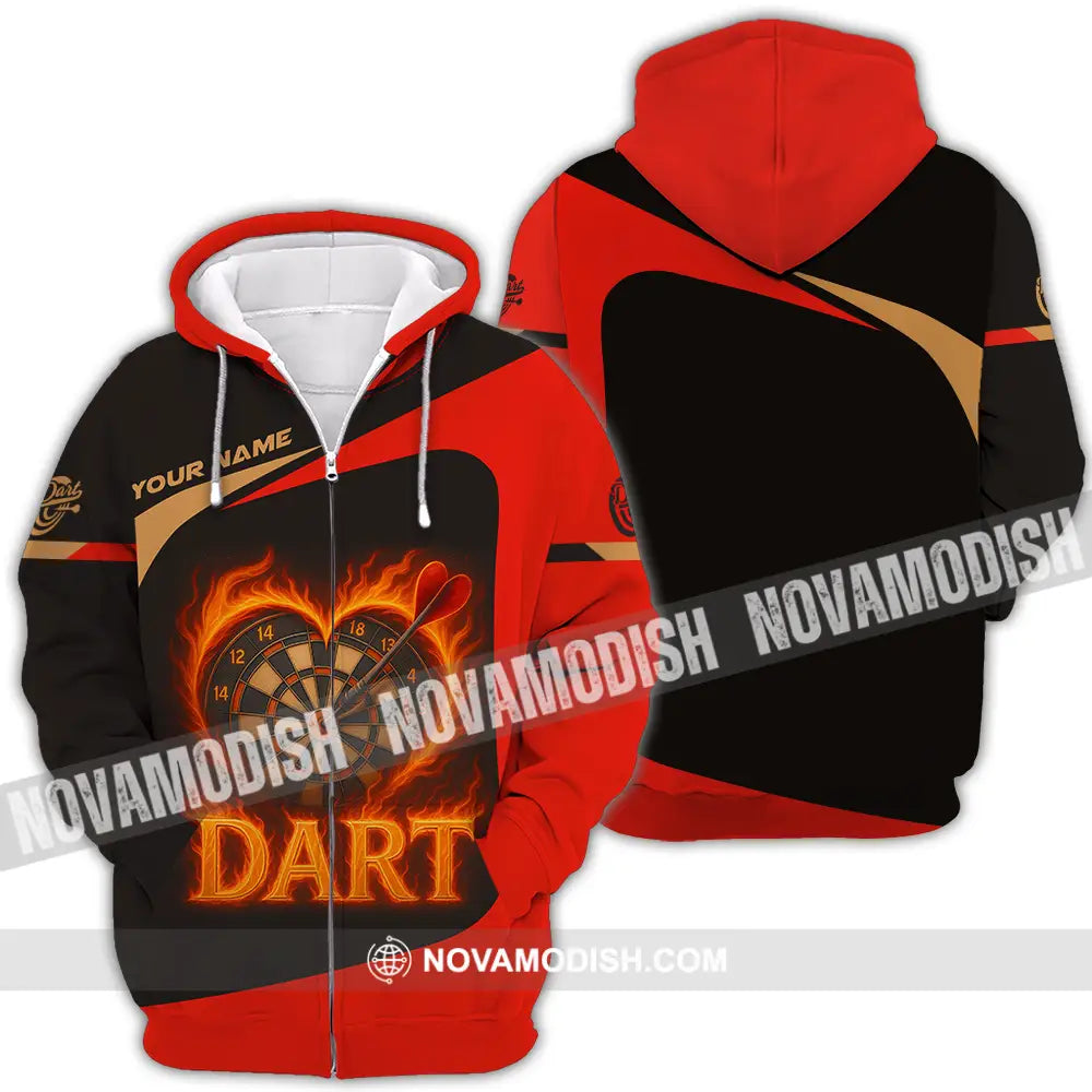 Unisex Shirt - Custom Dart Heart Shirt Zipper Hoodie / S T-shirt