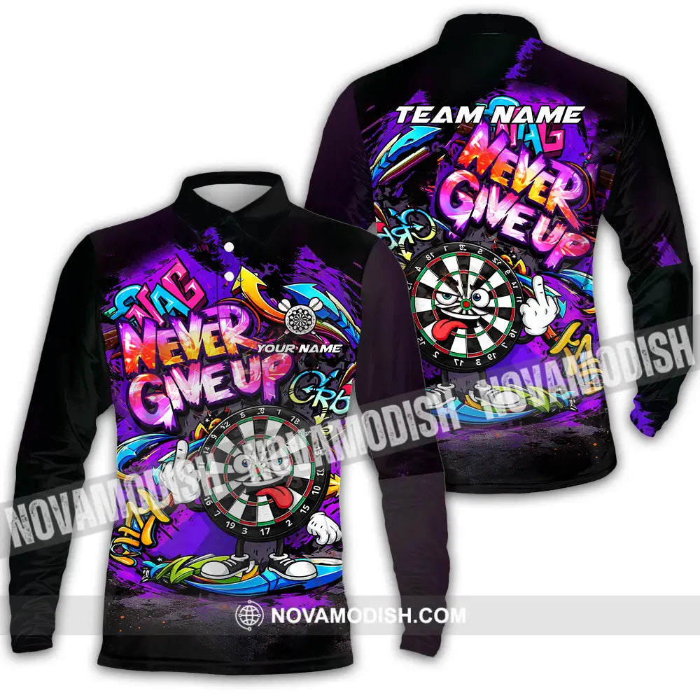 Unisex Shirt - Custom Darts 3D Shirt Long Sleeve Polo / S T-shirt