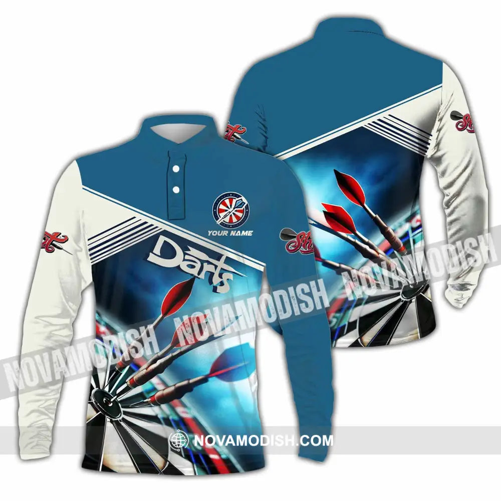 Unisex Shirt - Custom Darts 3D Shirt Long Sleeve Polo / S T-shirt