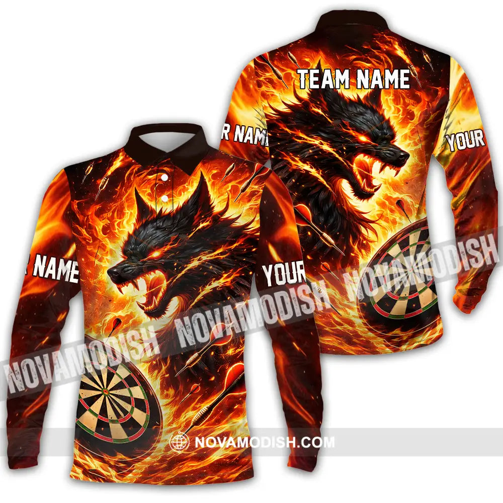 Unisex Shirt - Custom Darts 3D Shirt Long Sleeve Polo / S T-shirt