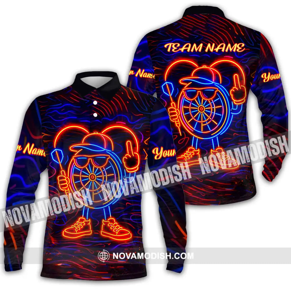 Unisex Shirt - Custom Darts 3D Shirt Long Sleeve Polo / S T-shirt