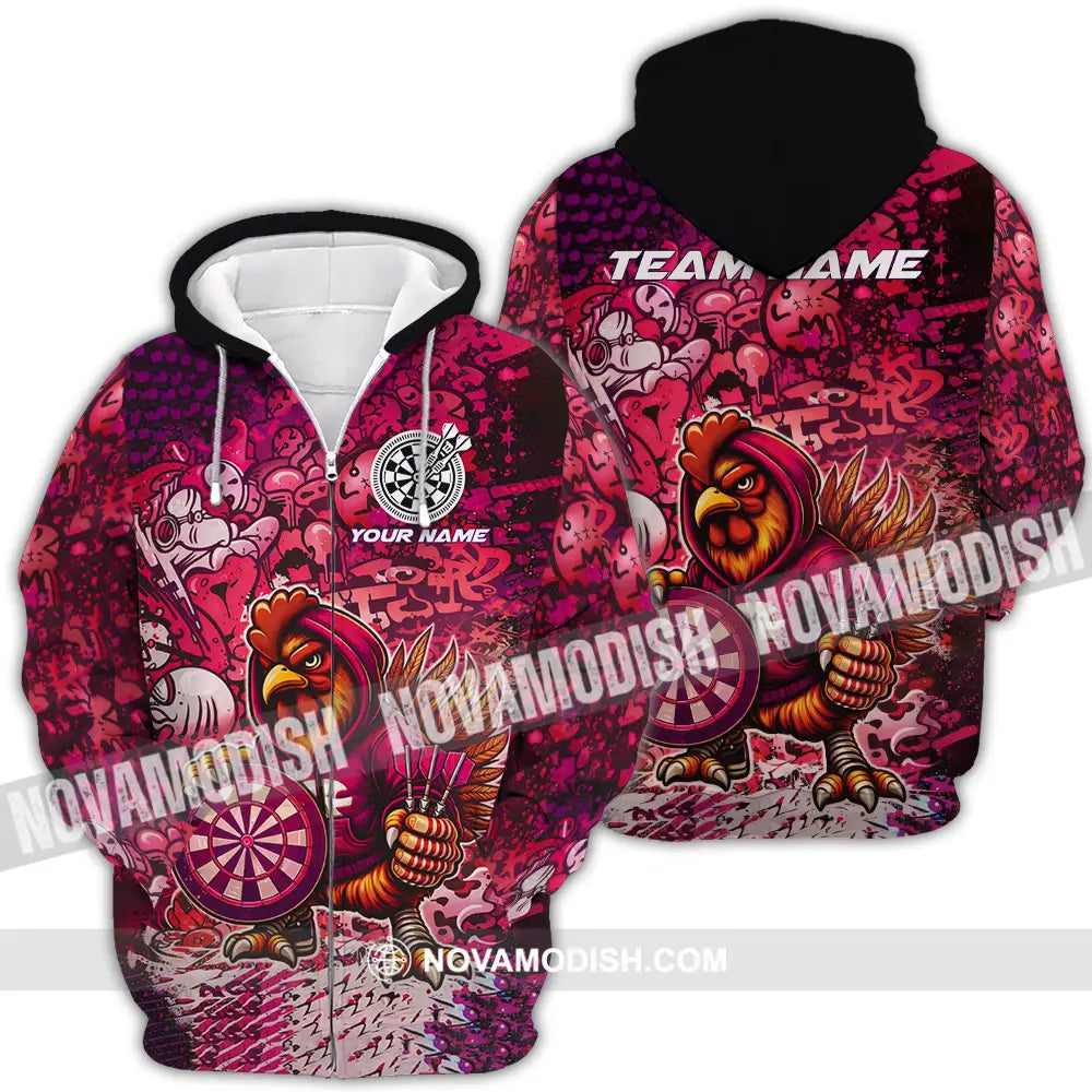 Unisex Shirt - Custom Darts 3D Shirt Zipper Hoodie / S T-shirt