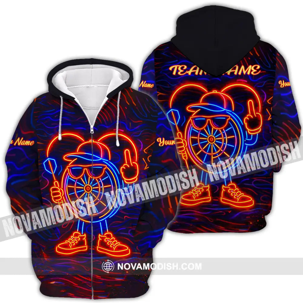 Unisex Shirt - Custom Darts 3D Shirt Zipper Hoodie / S T-shirt