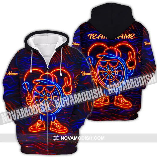 Unisex Shirt - Custom Darts 3D Shirt Zipper Hoodie / S T-shirt