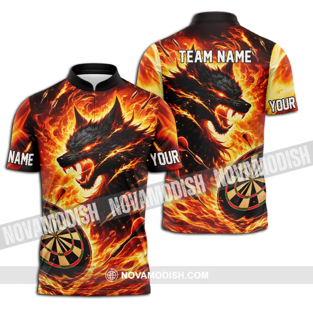 Unisex Shirt - Custom Darts 3D Shirt Zipper Polo Shirt / S T-shirt