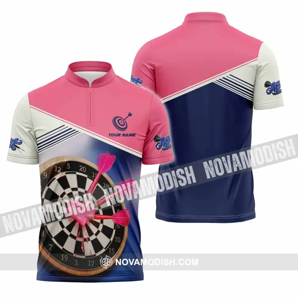 Unisex Shirt - Custom Darts 3D Shirt Zipper Polo Shirt / S T-shirt