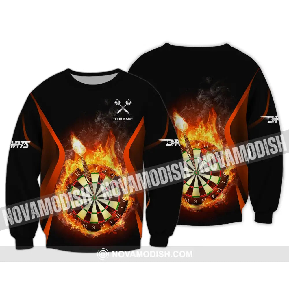 Unisex Shirt Custom Darts Polo Hoodie Team T-Shirt Gift For Players Long Sleeve / S