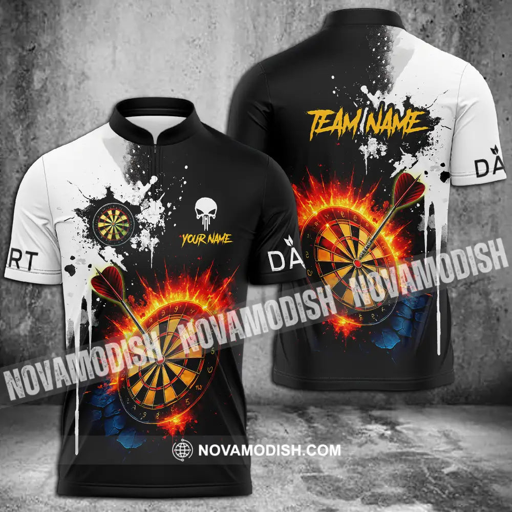 Unisex Shirt - Custom Darts Shirt Zipper Polo Shirt / S T-shirt