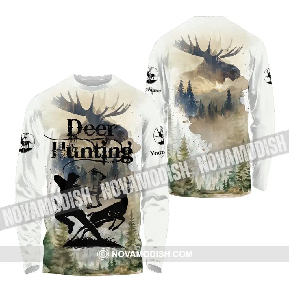 Unisex Shirt - Custom Deer Hunting Shirt Long Sleeve Shirt / S T-shirt