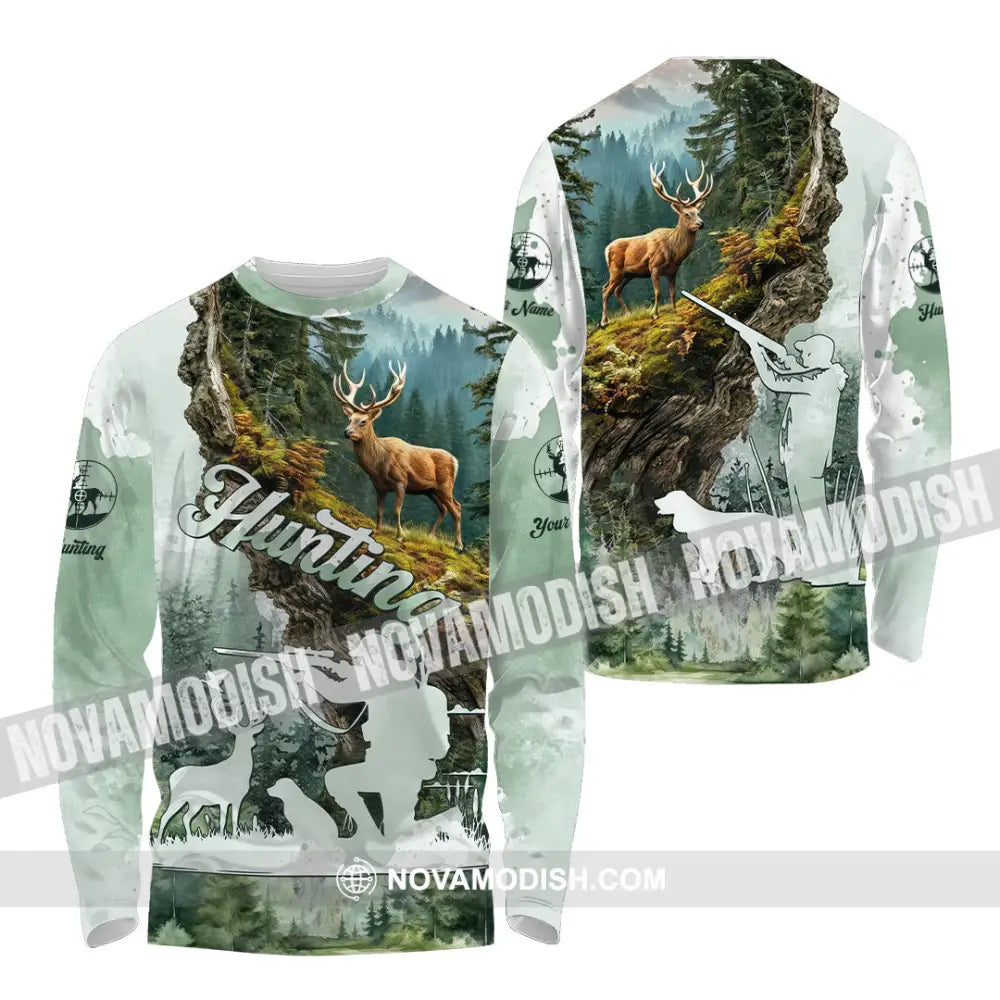 Unisex Shirt - Custom Deer Hunting Shirt Long Sleeve Shirt / S T-shirt