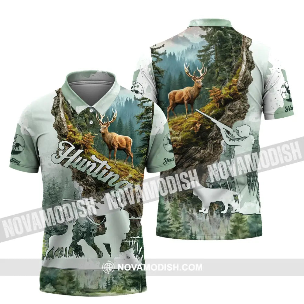 Unisex Shirt - Custom Deer Hunting Shirt Polo Shirt / S T-shirt