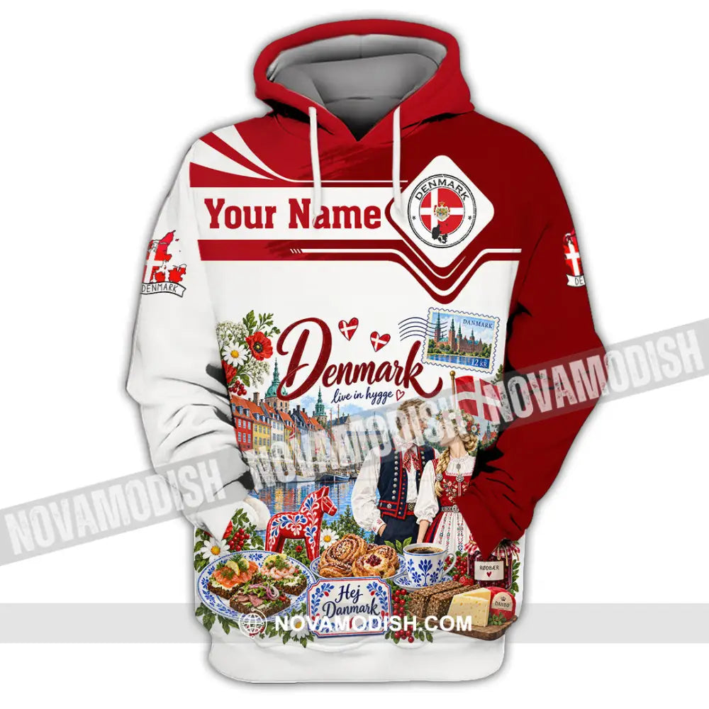Unisex Shirt - Custom Denmark Shirt - Hoodie / S - T-shirt