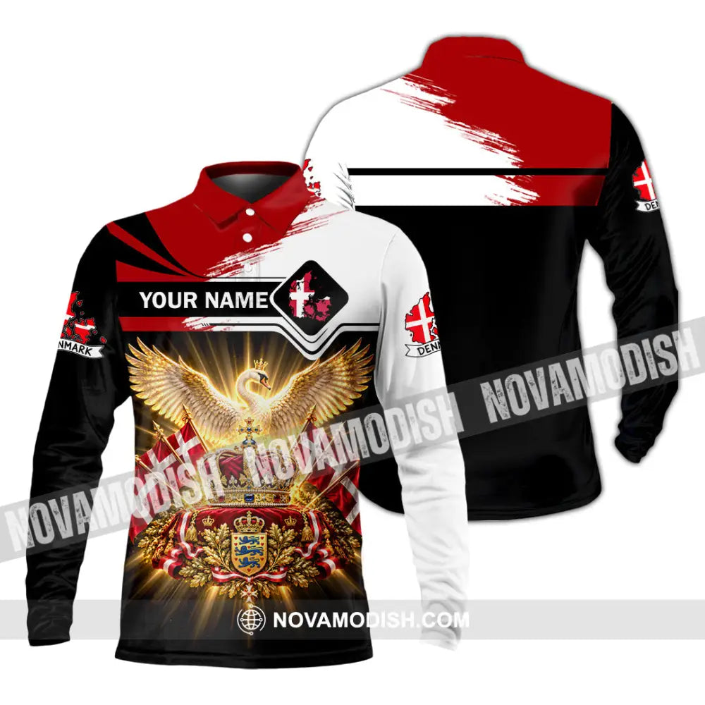Unisex Shirt - Custom Denmark Shirt - Long Sleeve Polo / S - T-shirt