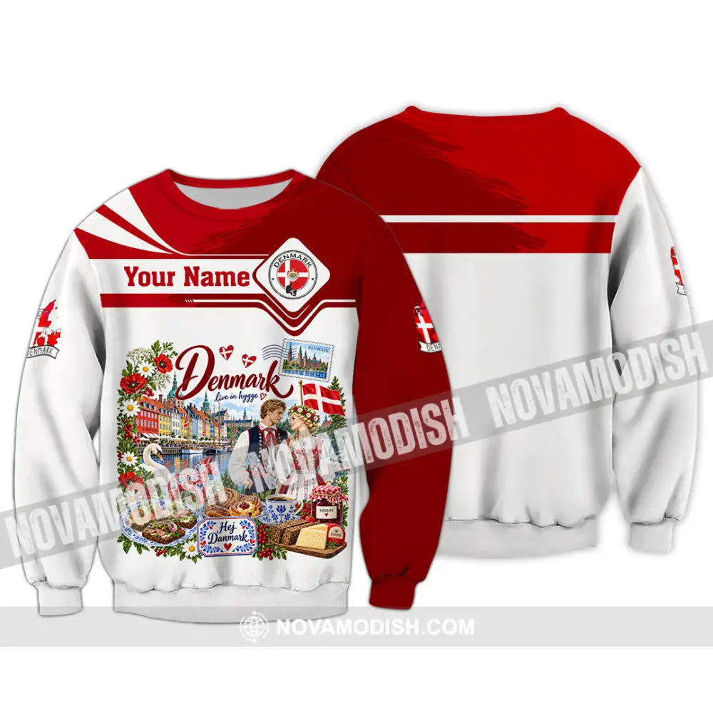 Unisex Shirt - Custom Denmark Shirt - Long Sleeve / S - T-shirt