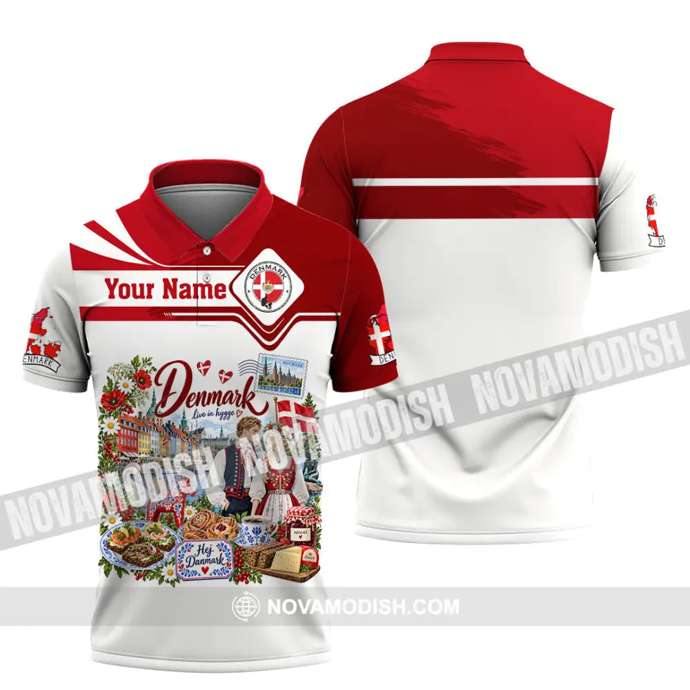 Unisex Shirt - Custom Denmark Shirt - Polo Shirt / S - T-shirt