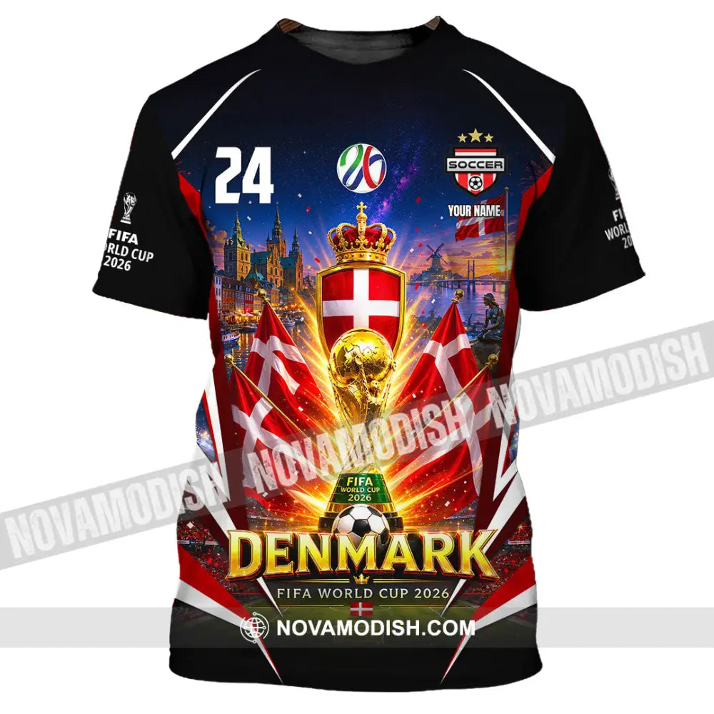 Unisex Shirt - Custom Denmark World Cup 2026 Shirt - T-Shirt / S - T-shirt