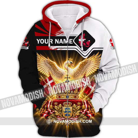 Unisex Shirt - Custom Denmark Shirt - Zipper Hoodie / S - T-shirt