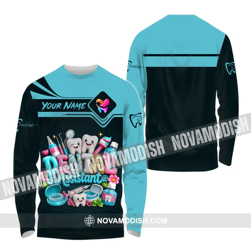 Unisex Shirt - Custom Dental Assistant Shirt - Long Sleeve Shirt / S - T-shirt