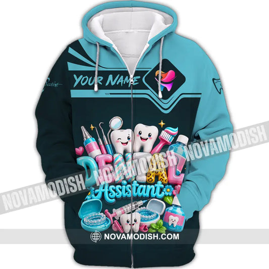 Unisex Shirt - Custom Dental Assistant Shirt - Zipper Hoodie / S - T-shirt