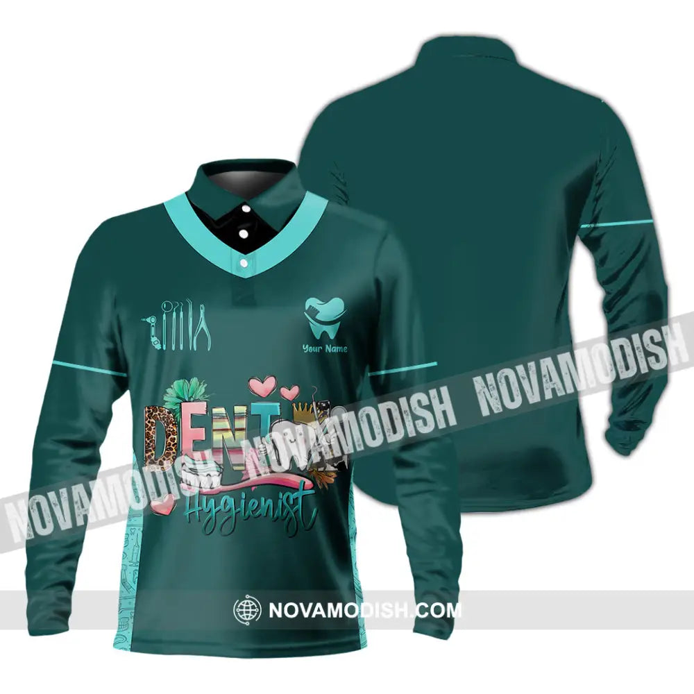 Unisex Shirt - Custom Dental Hygienist Shirt - Long Sleeve Polo / S - T-shirt